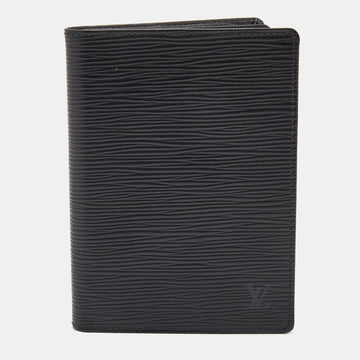 Black Epi Leather Bifold Document Holder