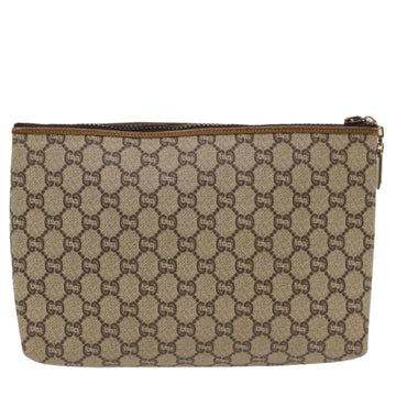 GUCCI EC Plus Canvas Clutch Bag PVC Leather Beige  ep1228