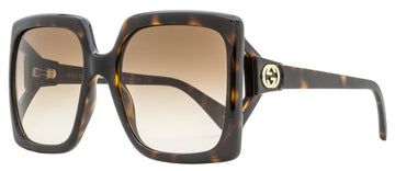 Gucci Women's Square Sunglasses EC0876S 002 Dark Havana 60mm