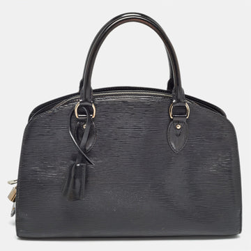 Black Electric Epi Leather Pont Neuf PM Bag