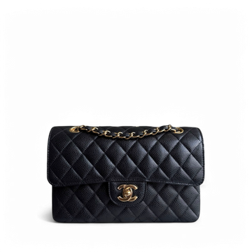 Chanel Classic Flap Small - Caviar 23CM Quilted Black Gold Hardware Series 30
