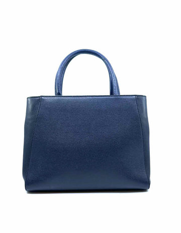 FENDI 2 Jours Navy Leather Solid Handbag