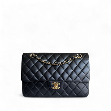 Chanel Classic Flap Medium - 25CM Quilted Lambskin Black Gold Hardware Series 15