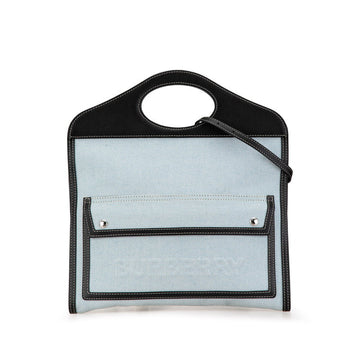 Burberry Pocket Bag Canvas Leather 2way Bag