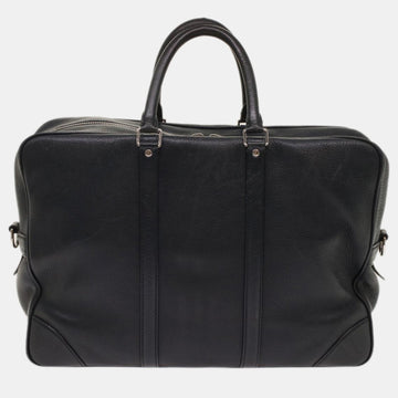 Black Leather Naxos Satchel Bag
