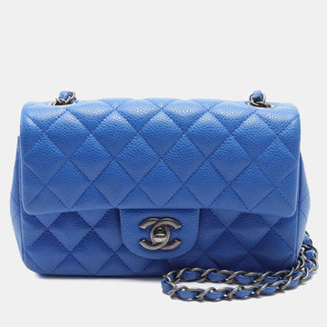 Mini Rectangular Classic Caviar Single Flap