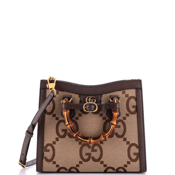 Diana NM Bamboo Handle Tote Jumbo EC Canvas Small