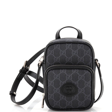 GUCCI Neo Vintage Top Handle Crossbody Bag GG Coated Canvas Mini