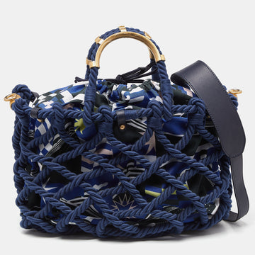 Multicolor Cotton Rope Large Shopper Tote