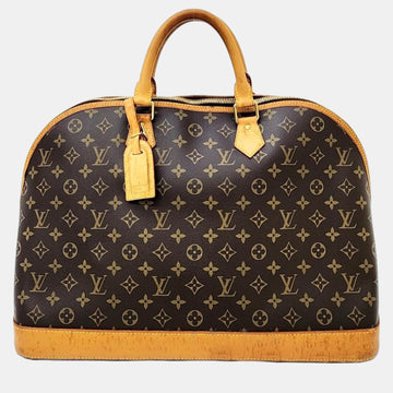 Brown Monogram Canvas and Leather Alma Voyage MM