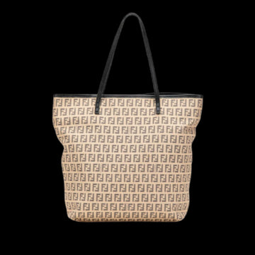Beige Canvas Fendi Tote