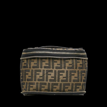 Beige Canvas Fendi Vanity Bag
