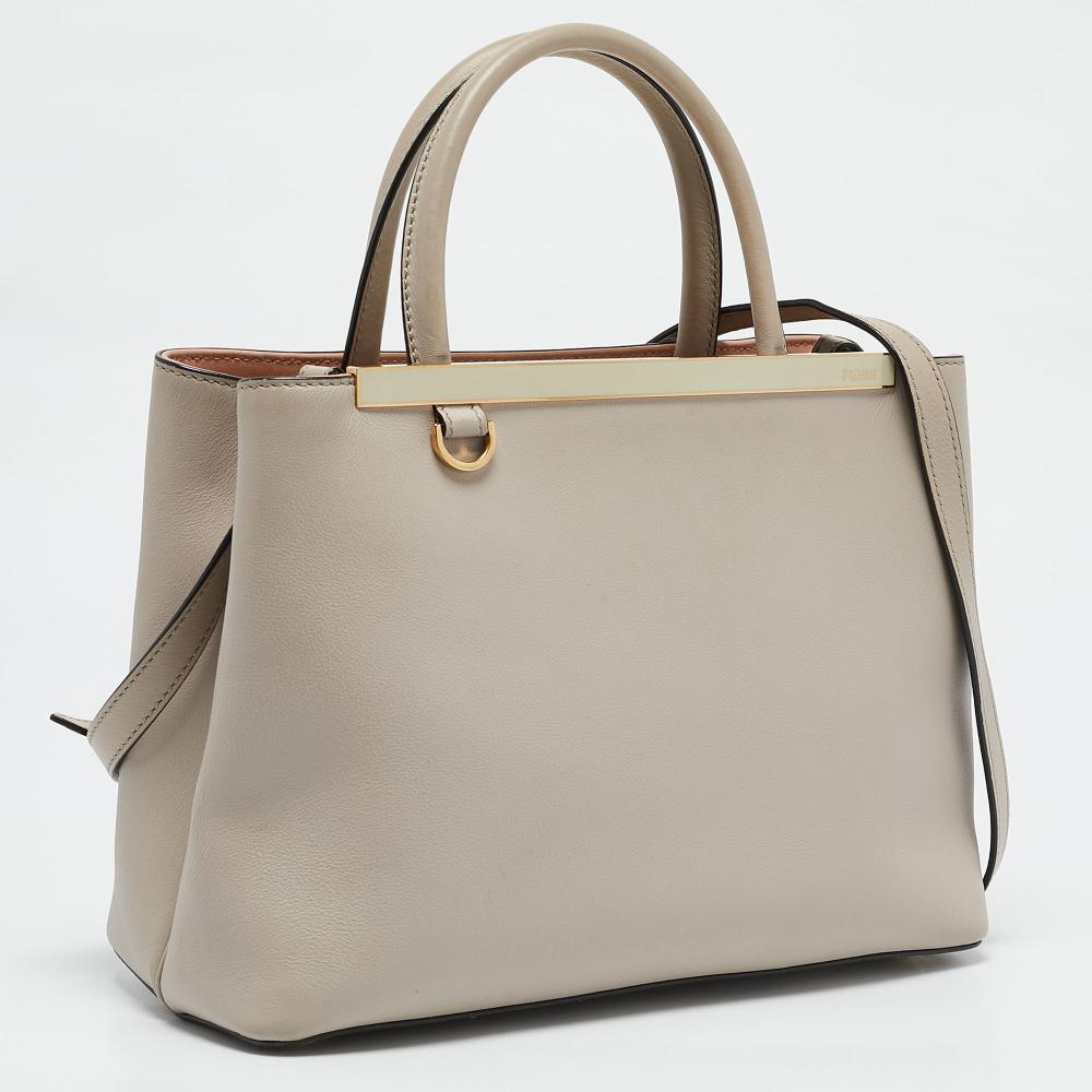 Beige Leather Fendi Tote