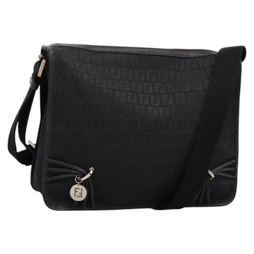 Black Canvas Fendi Crossbody Bag