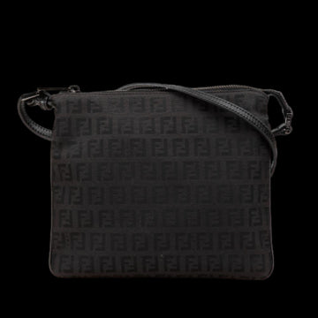 Black Canvas Fendi Crossbody Bag