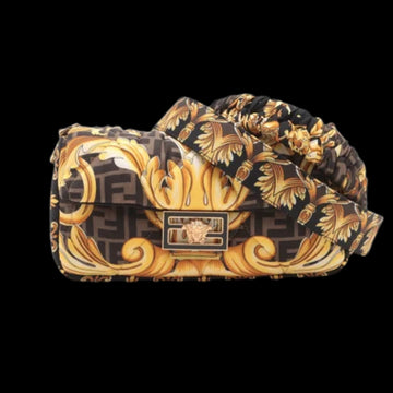 Black Fabric Fendi Baguette Mamma