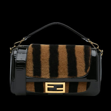 Black Fur Fendi Baguette