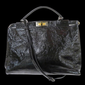 Black Leather Fendi Peekaboo