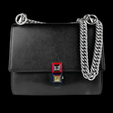 Black Leather Fendi Shoulder Bag