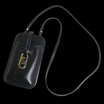 Black Leather Fendi Pouch