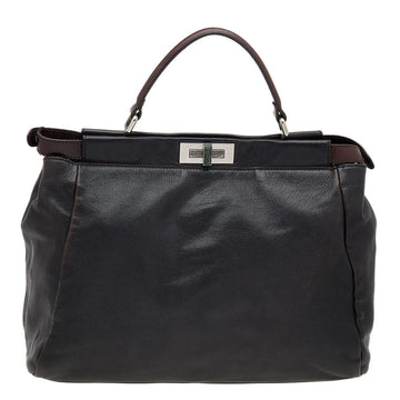 Black Leather Fendi Peekaboo