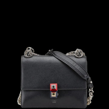 Black Leather Fendi Shoulder Bag