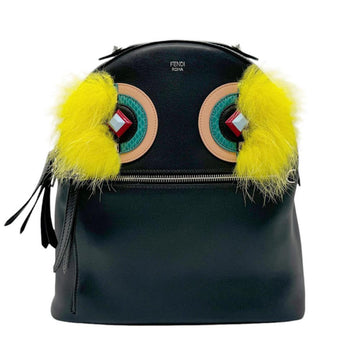 Black Leather Fendi Backpack