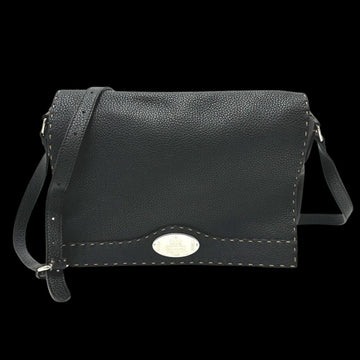 Black Leather Fendi Baguette