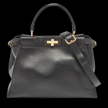 Black Leather Fendi Peekaboo