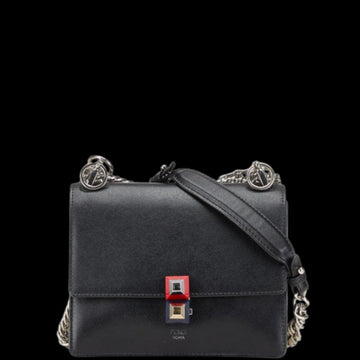 Black Leather Fendi Crossbody Bag