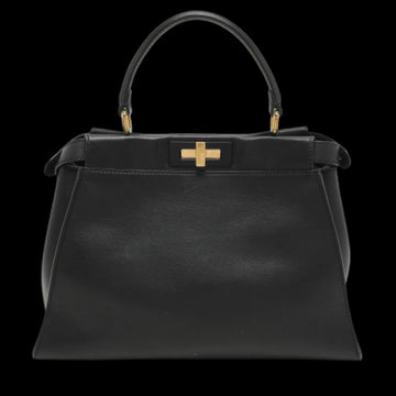 Black Leather Fendi Peekaboo