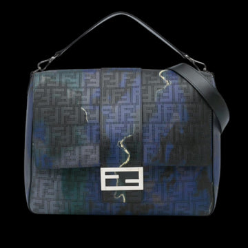 Blue Leather Fendi Baguette