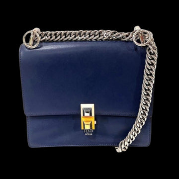Blue Leather Fendi Crossbody Bag
