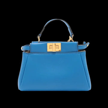 Blue Leather Fendi Peekaboo