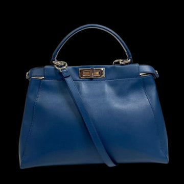 Blue Leather Fendi Peekaboo