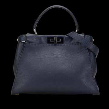 Blue Leather Fendi Peekaboo