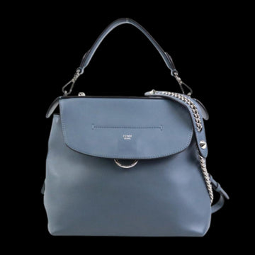 Blue Leather Fendi Shoulder Bag