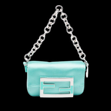 Blue Satin Fendi Baguette