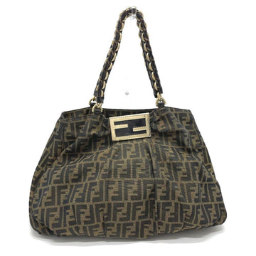 Brown Canvas Fendi Baguette