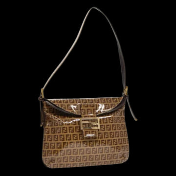 Brown Canvas Fendi Baguette