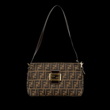 Brown Canvas Fendi Baguette Mamma