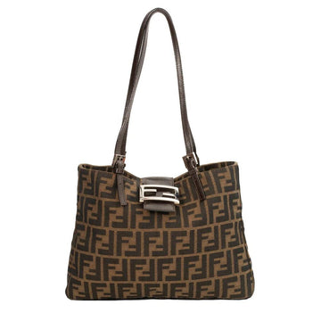 Brown Canvas Fendi Baguette