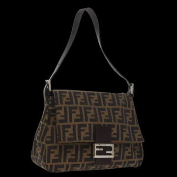 Brown Canvas Fendi Baguette