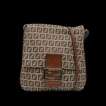 Brown Canvas Fendi Crossbody Bag