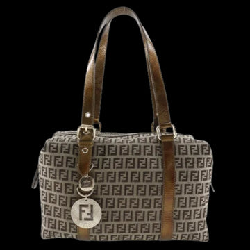 Brown Canvas Fendi Crossbody Bag
