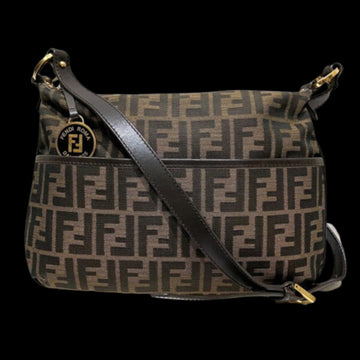 Brown Canvas Fendi Crossbody Bag