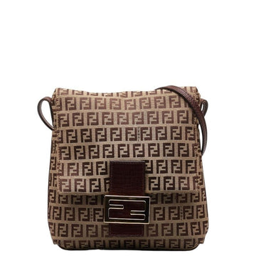 Brown Canvas Fendi Crossbody Bag