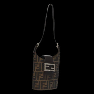 Brown Canvas Fendi Shoulder Bag