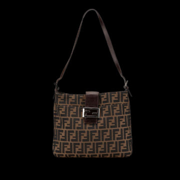 Brown Canvas Fendi Shoulder Bag