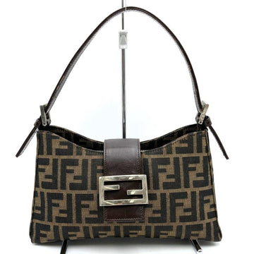 Brown Canvas Fendi Shoulder Bag